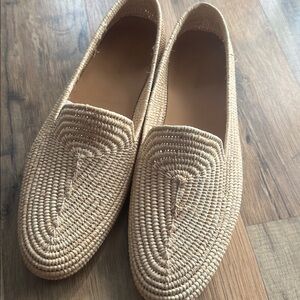 New Carrie Forbes Atlas Woven Leather Lined Slip-On Loafers 37 new with out box.